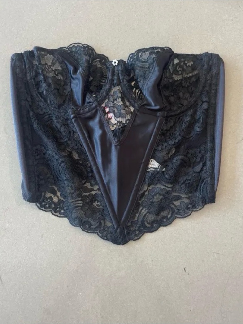 Black Christian Dior Lace Bustier Corset Top - Women Intimates